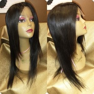 16" Brazilian straight human hair wig